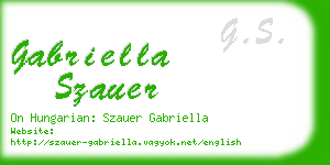 gabriella szauer business card